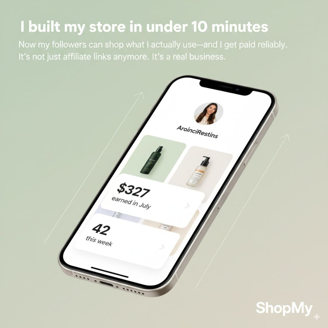 Workshop output: ShopMy content draft from the team's tools